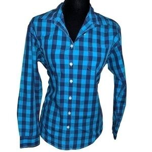 American Eagle Outfitters Ladies Button Down Shirt 
Blouse Boyfriend Fit